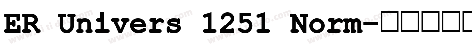 ER Univers 1251 Norm字体转换